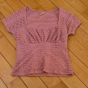 No Boundaries Pink Lace Blouse